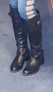 Franco sarto black leather boots